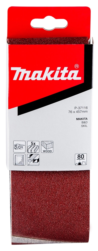 Csiszolószalag K80 76x457mm 5db Makita P-37116