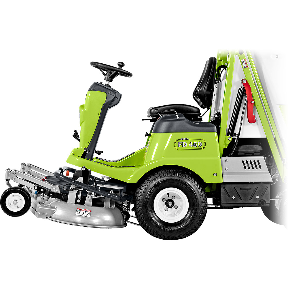 GRILLO magas ürítésű frontkaszás fűnyíró traktor FD 450 2WD ( Vágóasztallal ) - Image 3