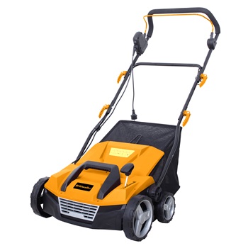 Gyepszellőztető gyűjtős elektromos Riwall REV 3816 1600 w, 38 cm, késes és rugós tengely