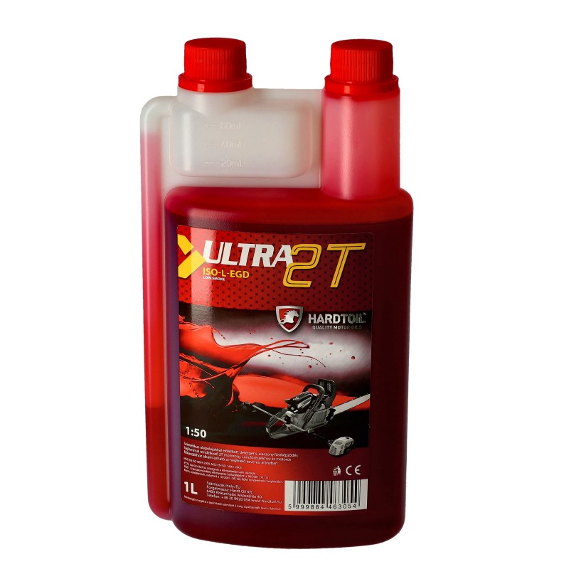 Olaj 2 ütemű HARDTOIL 1 liter ultra 2t adagolóval piros