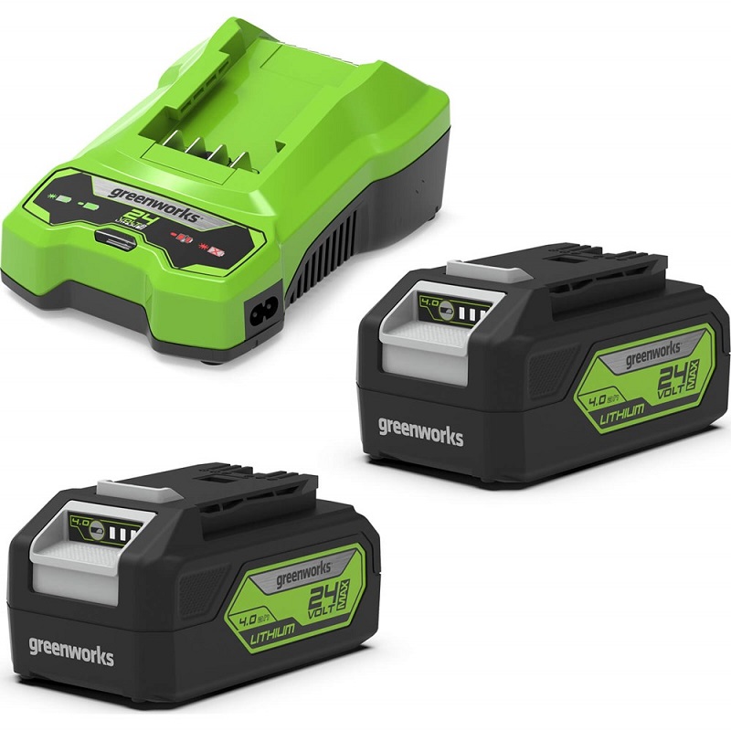 Akkumulátor és töltő induló készlet Greenworks GSK24B4X 24v, 2x4ah akku és 2a töltő