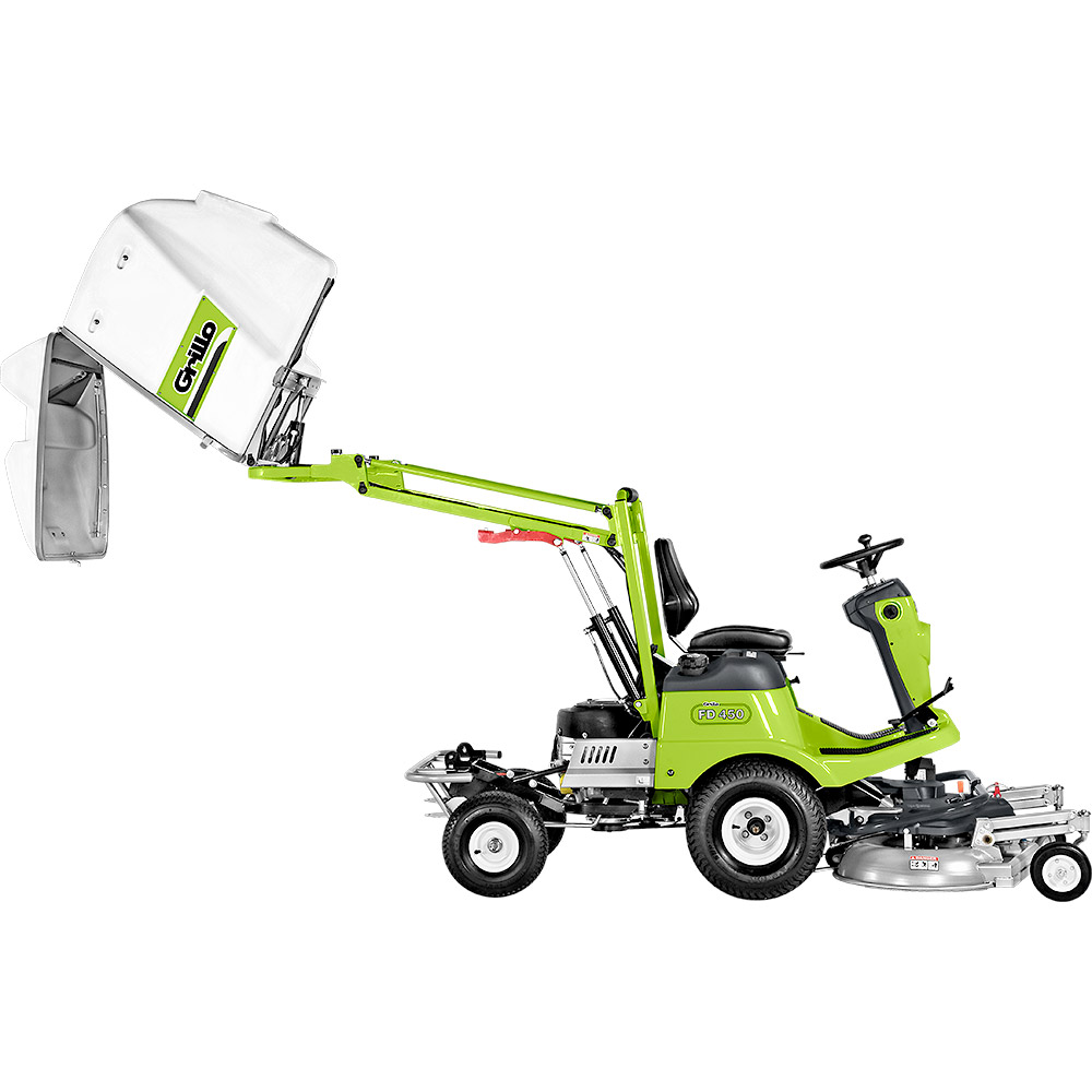 GRILLO magas ürítésű frontkaszás fűnyíró traktor FD 450 2WD ( Vágóasztallal ) - Image 7