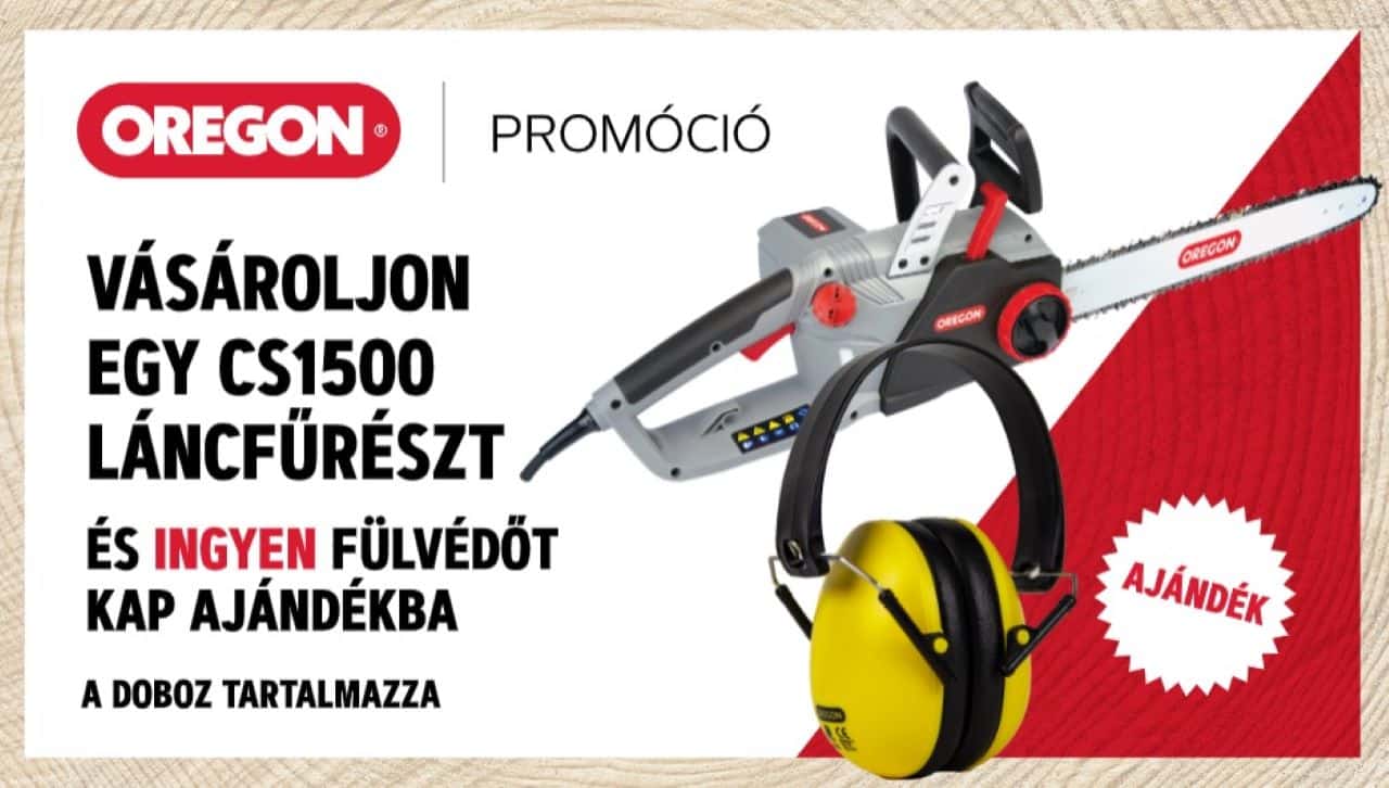 Láncfűrész elektromos Oregon CS1500 2400w, 3/8p-1.3-62 szemes beépített Power-Sharp élezővel