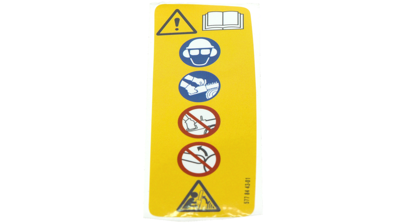 Biztonsági matrica láncfűrészekhez 577844301