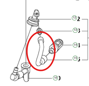 Husqvarna T435 olajcső - alsó 529251701