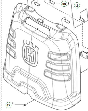 Husqvarna Rider hátsó fal 582369701