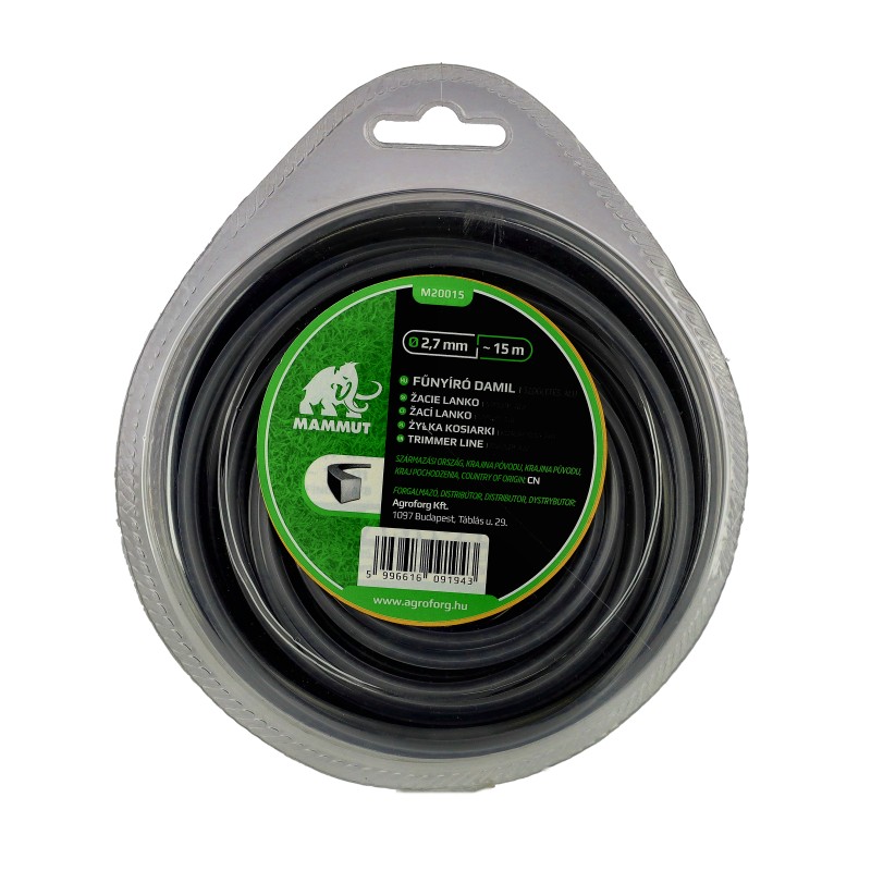 Damil 2.7mm szögletes 15 méter alu MAMMUT bliszteres