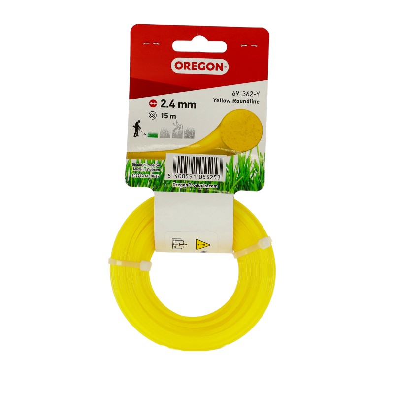 Damil 2.4mm kerek Oregon 15m sárga akasztóval