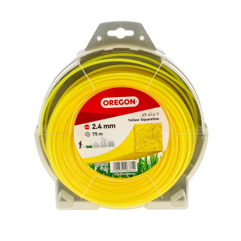 Damil 2.4mm szögletes Oregon 75m sárga akasztóval
